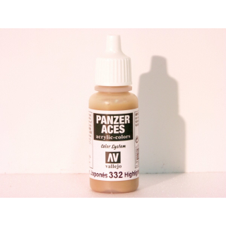 Vallejo 332 - 17ml - Highlight Japan. Tankcrew - Acrylic Colors Panzer Aces