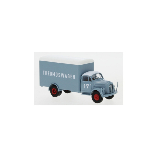 Brekina 1:87 94307 Borgward B 4500 Thermoswagen - blaugraue Spedition #17  - NEU!
